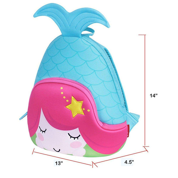 Mermaid Preschool Backpack and Plush | Mermaid Theme Collection (Mermaid Backpack- Large)