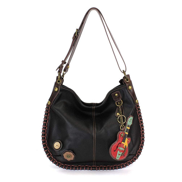 Chala Purse Handbag Hobo Cross Body Convertible Chocolate Guitar Bag