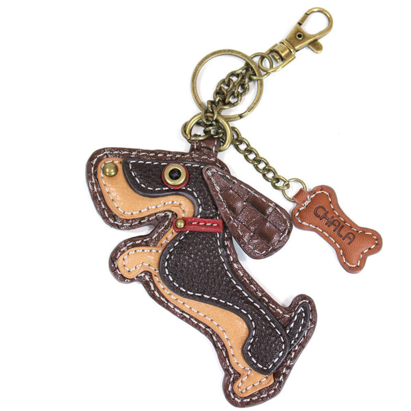 Chala Patch Crossbody Bag with Faux Leather Coin Purse (Weiner hound dog) - Animal-Bags.com