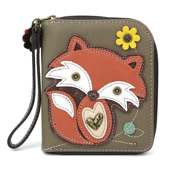 CHALA Handbags- Zip Around Wallet, Wristlet, 8 Credit Card Slots Sturdy Coin Purse ( 11 Variants)