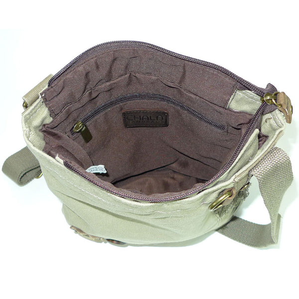 Chala Patch Crossbody Bag+Coin Purse (LaZzy Cat) - Animal-Bags.com
