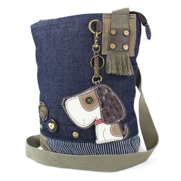 Chala Patch Crossbody Bag + Faux Leather Coin Purse (Toffee Dog) - Animal-Bags.com