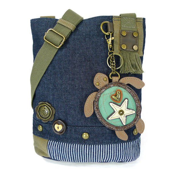 Chala Patch Crossbody Bag+Coin Purse (Sea Turtle) - Animal-Bags.com